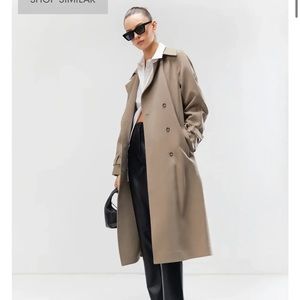 Oak + Fort Oversized Trench Coat in Brindle